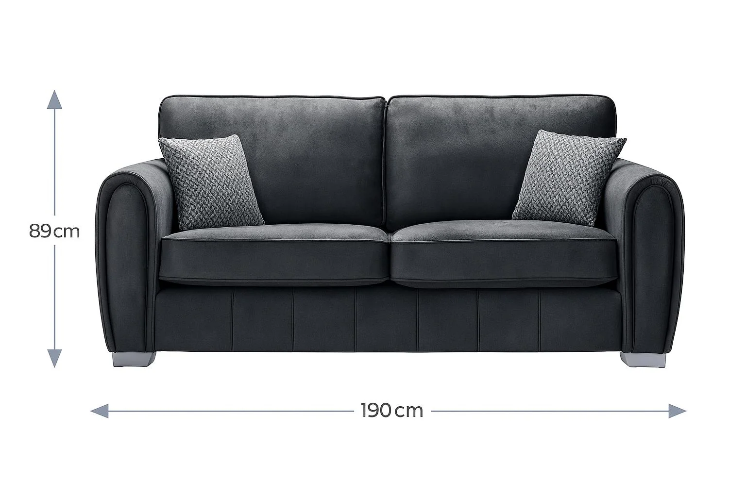 Barcelona Fabric Sofa Contemporary Comfort with Reversible Cushion Seat - Image 7
