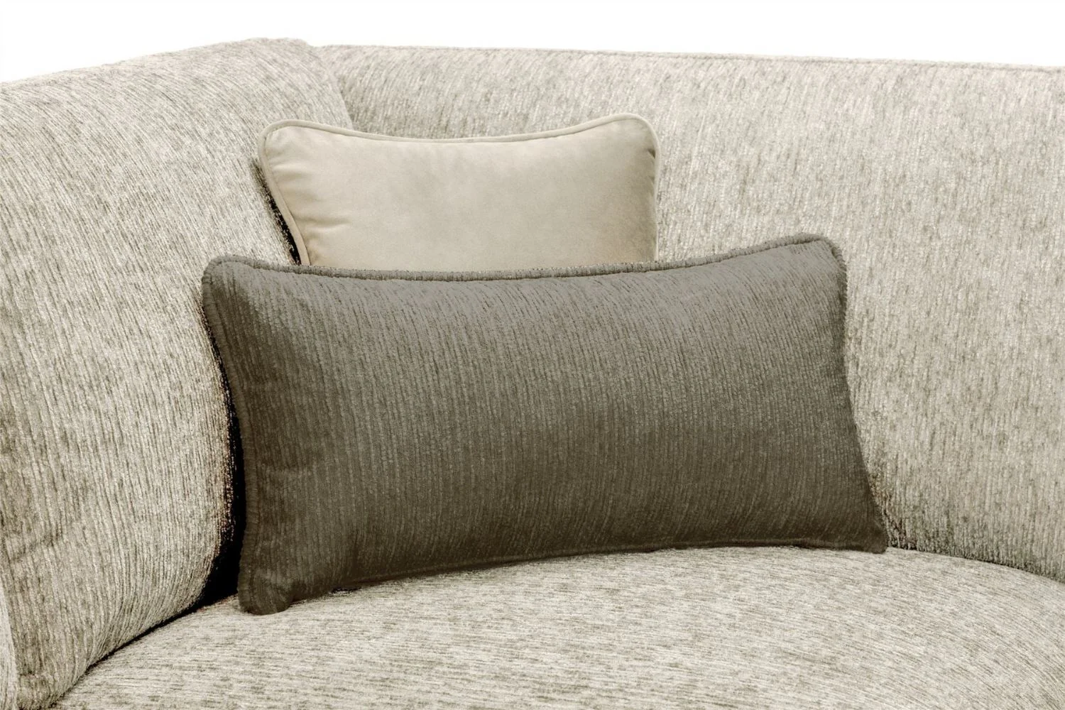 Beige Chenille Fabric 2 Seater Sofa Standard Back - Image 6