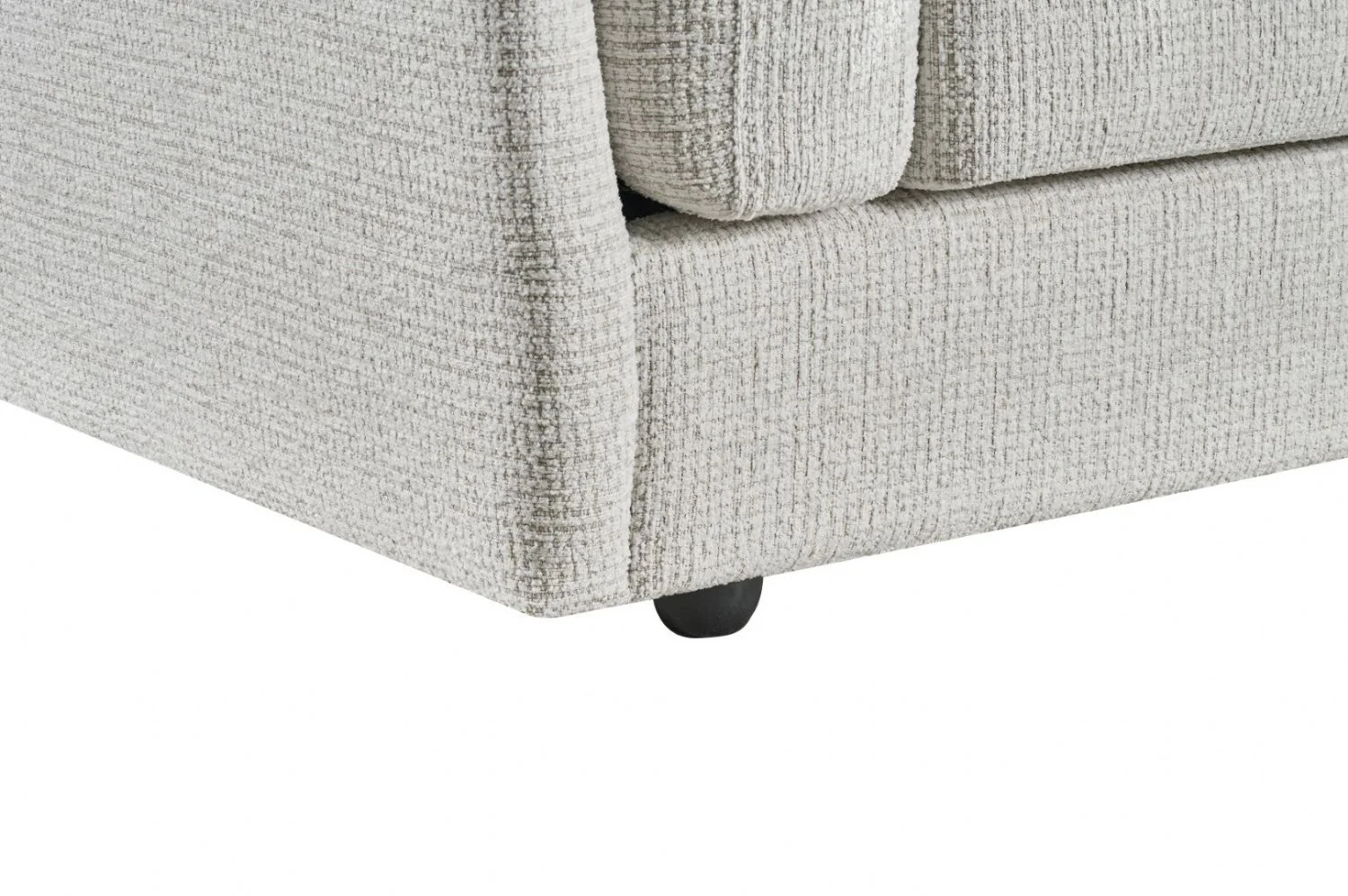 Beige Chenille Fabric 2 Seater Sofa with Chunky Arm Cushions - Image 4