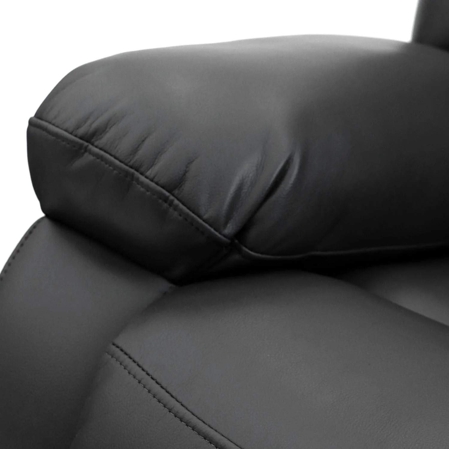 Black Leather Effect Electric Recliner Sofa Armchair - Image 6