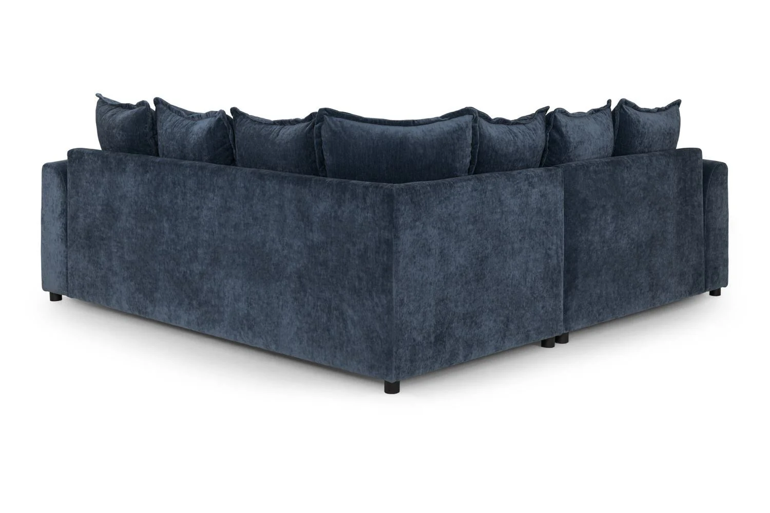 Blue Fabric Pillow Back Large Corner Sofa Group - Image 2