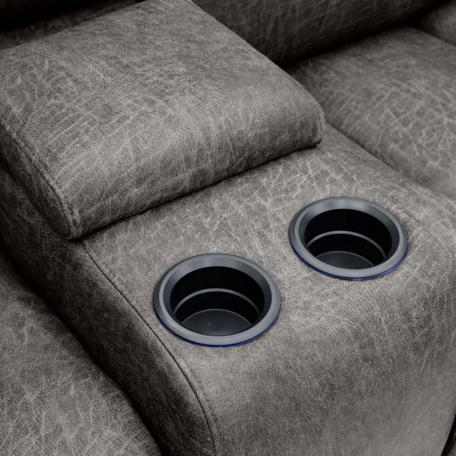 Brown Fabric 2 Seater Electric Power Recliner Sofa with LED - Image 5