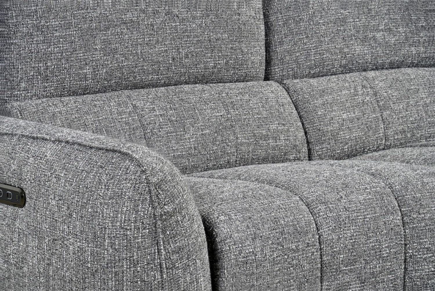 Charcoal Fabric Electric Recliner Corner Sofa RHF - Image 6