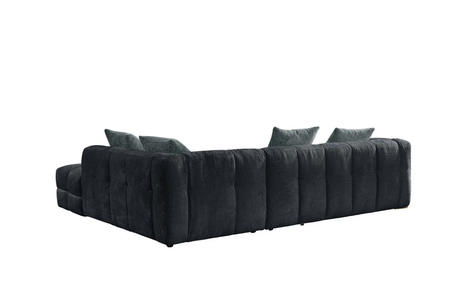 Charcoal Fabric L Shaped Corner Sofa Right Hand Facing - Image 3