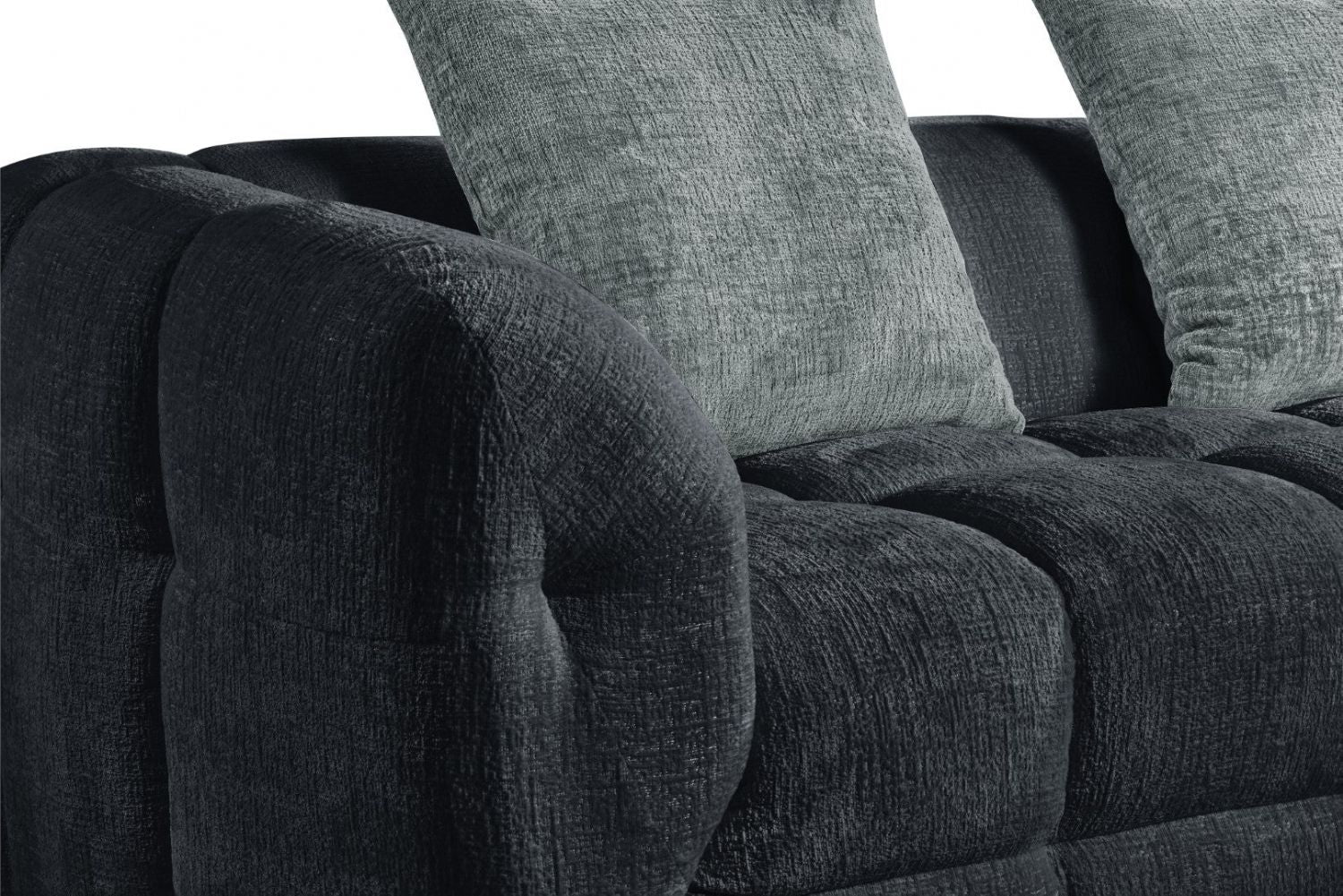 Charcoal Fabric L Shaped Corner Sofa Right Hand Facing - Image 4