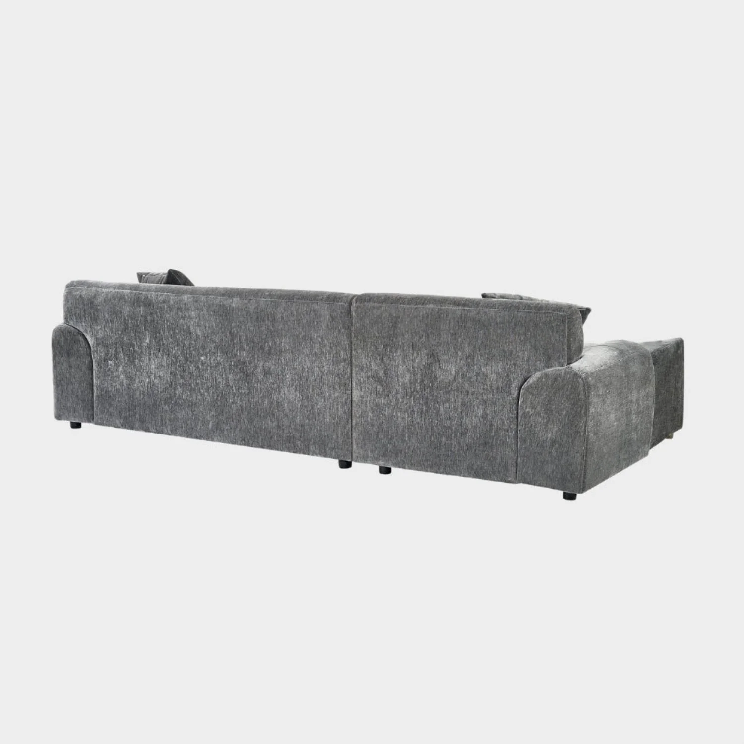 Charcoal Fabric Left Hand Facing Corner Sofa - Image 3