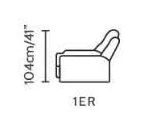 Continental Electric Reclining Grey Fabric Suede Sofas - Image 11