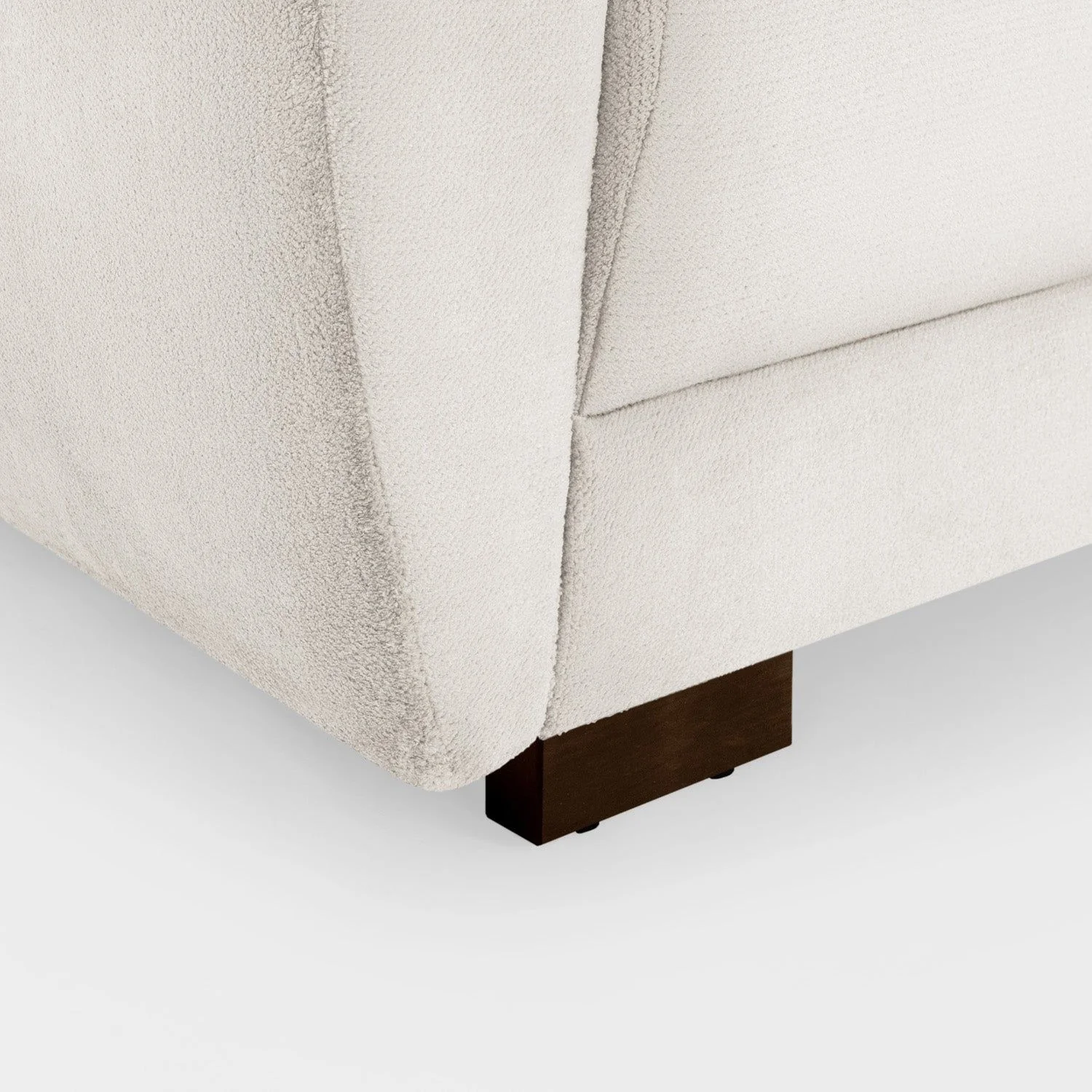 Cream Chenille Fabric 2 Seater Large Convertible Sofabed - Image 5