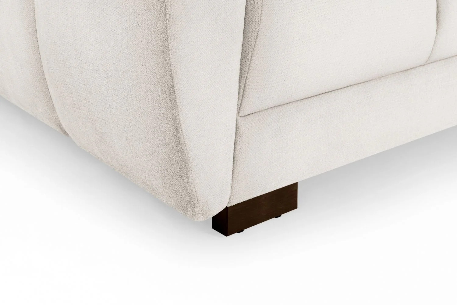 Cream Chenille Fabric 3 Seater Large Convertible Sofabed - Image 6