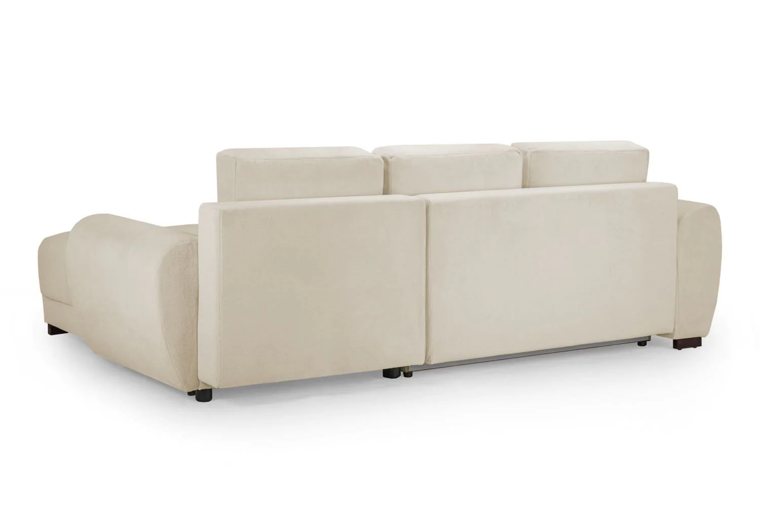 Cream Fabric Large Convertable Corner Sofabed with Storage - Image 2