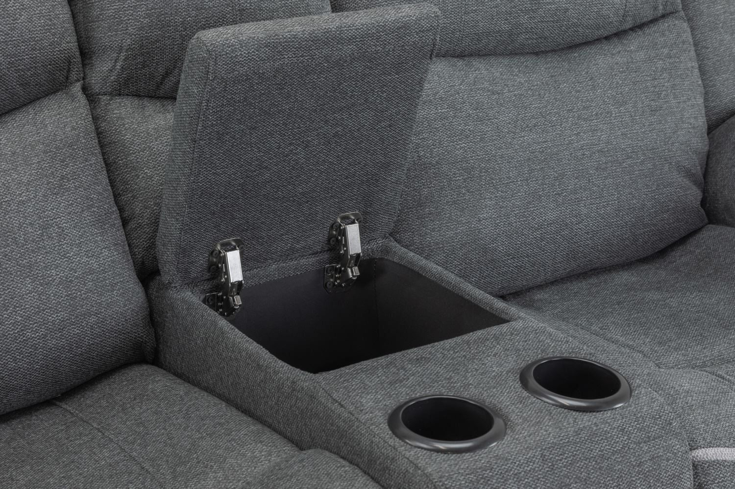 Graphite Fabric 2 Seater Electric Recliner Sofa - Image 8