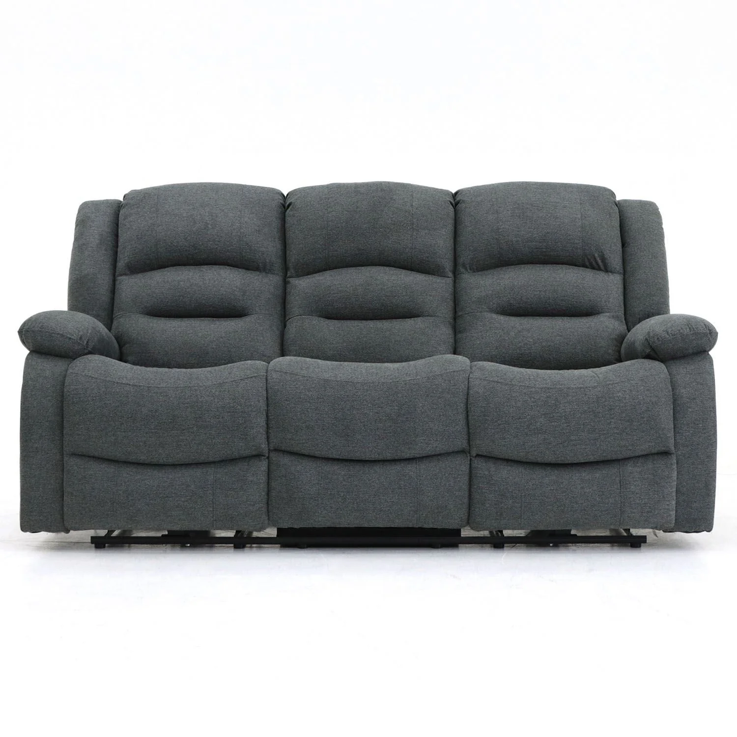 Graphite Fabric 3 Seater Electric Recliner Sofa - Image 3