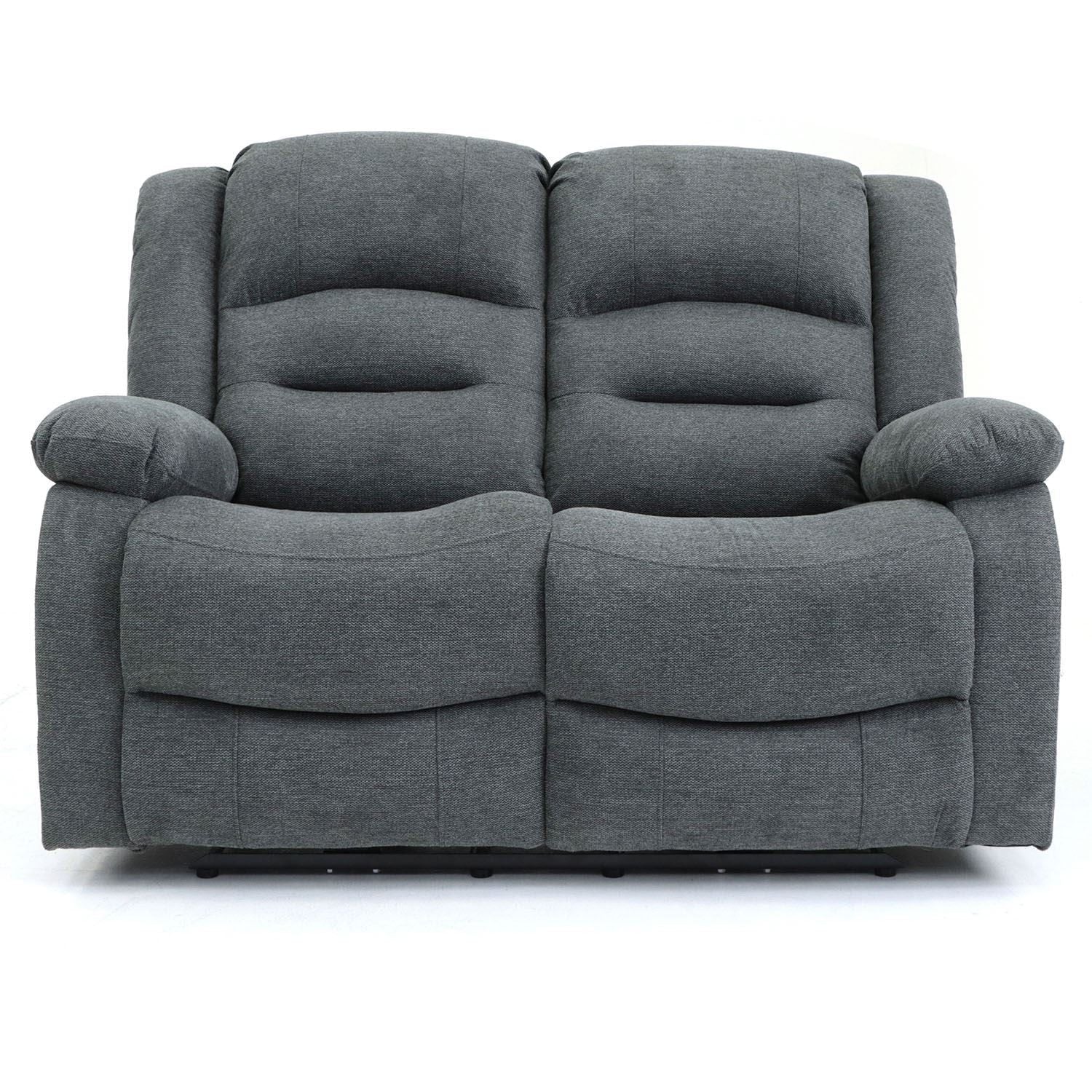 Graphite Leather Effect 2 Seater Electric Recliner with USB - Image 3