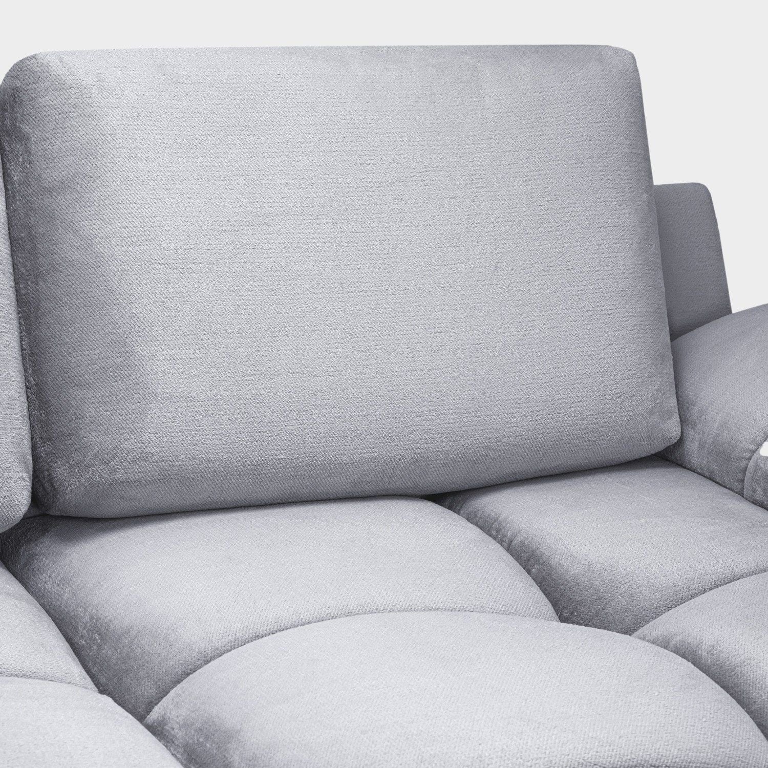 Grey Chenille Fabric 2 Seater Large Convertible Sofabed - Image 4