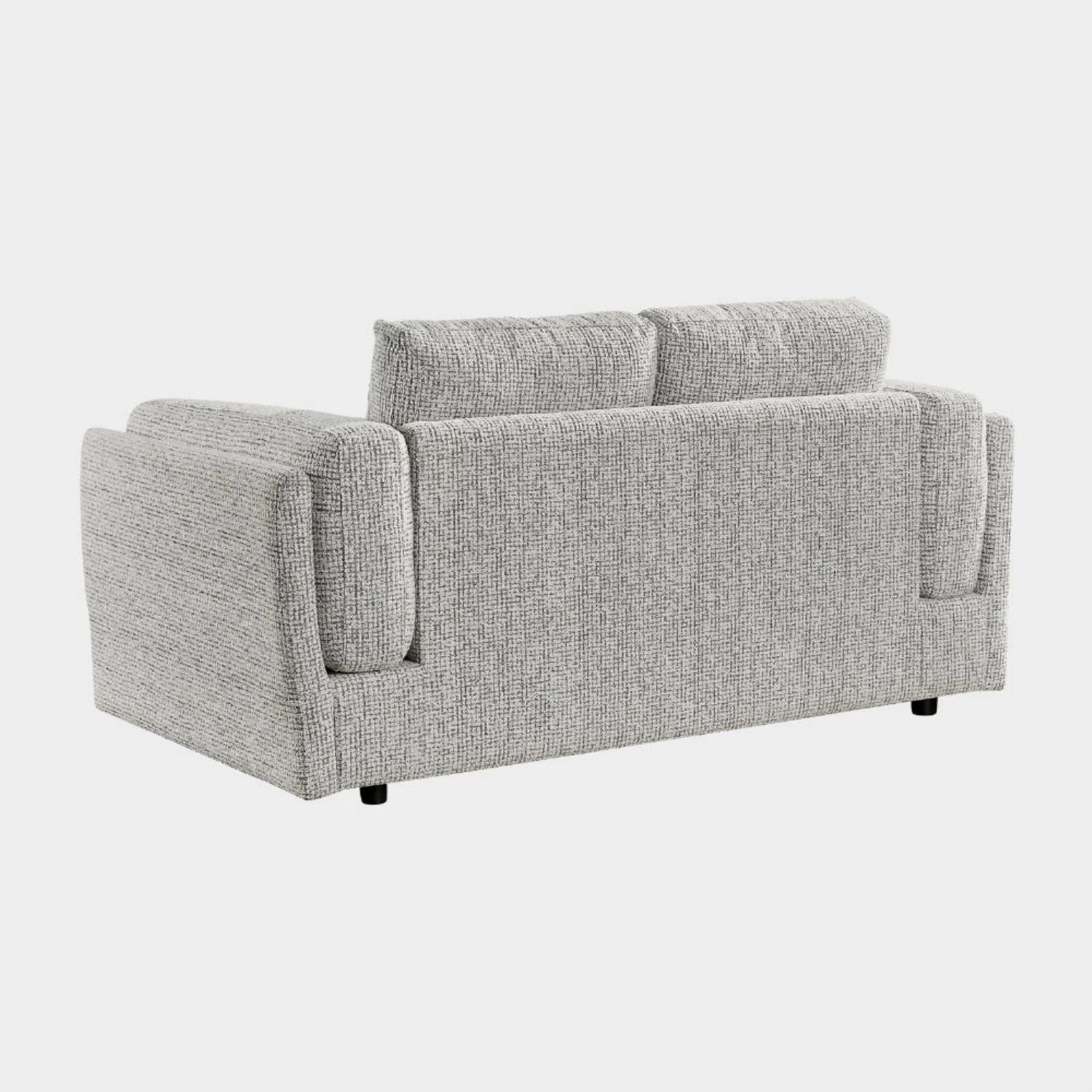 Grey Chenille Fabric 2 Seater Sofa with Chunky Arm Cushions - Image 3