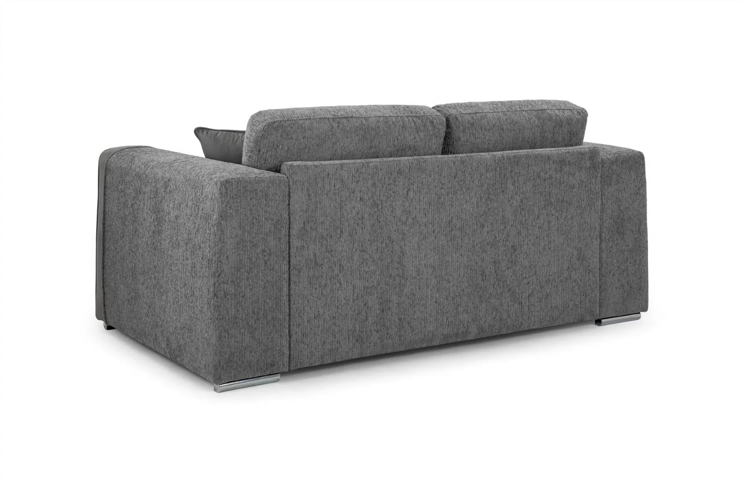 Grey Chenille Fabric Upholstered 2 Seater Sofa - Image 2