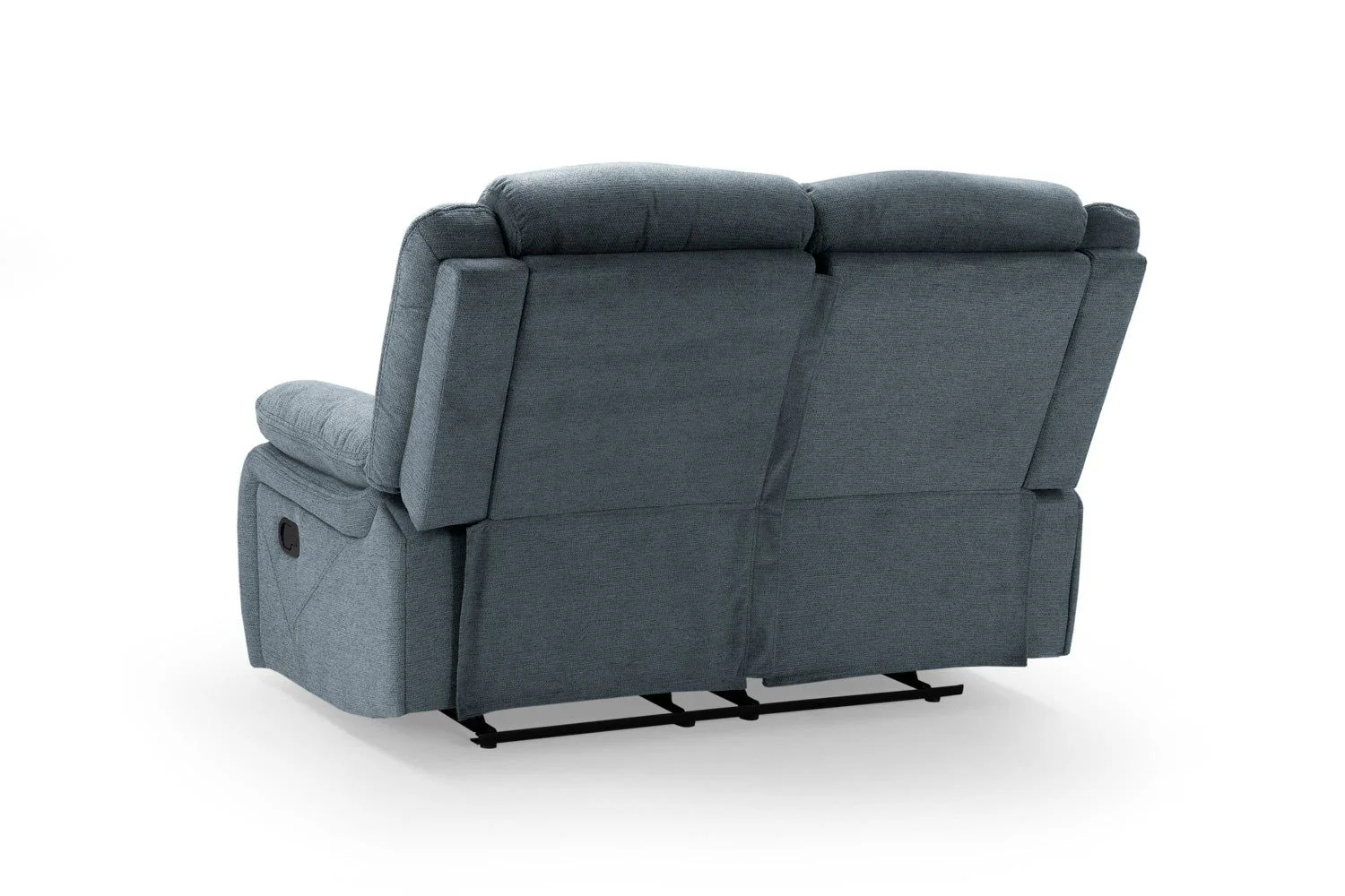 Grey Fabric 2 Seater Manual Recliner Sofa - Image 7