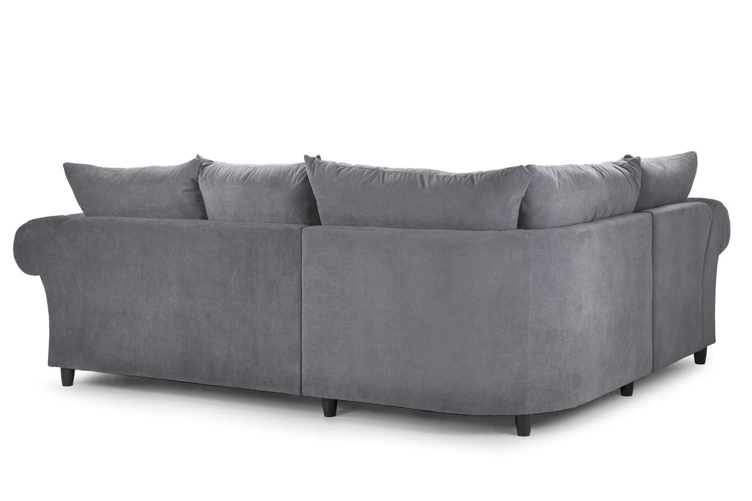 Grey Fabric Buttoned Left Hand Facing Fullback Corner Sofa - Image 2