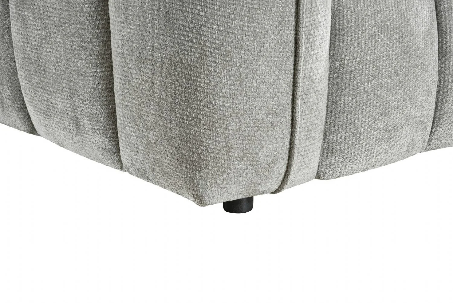 Grey Fabric Channel Tufted Design 3 Seater Sofa - Image 5