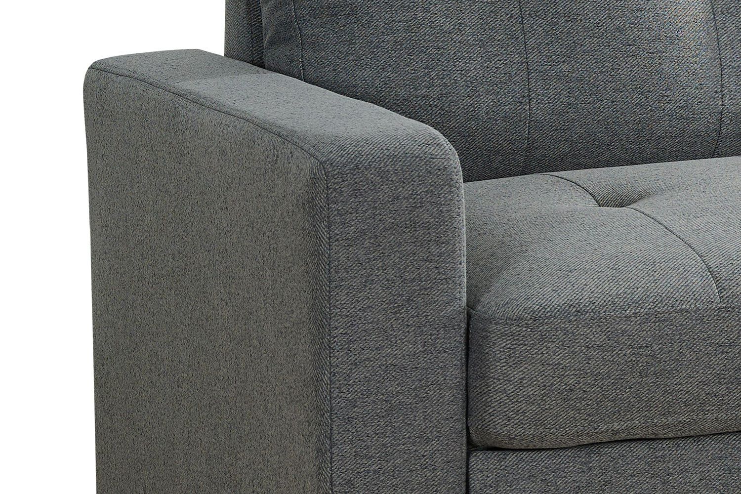 Grey Fabric Corner Sofabed with Removable Cushions - Image 4