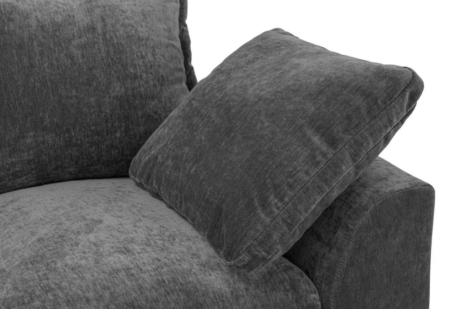 Grey Fabric Large Scatter Back Corner Sofa Group - Image 6