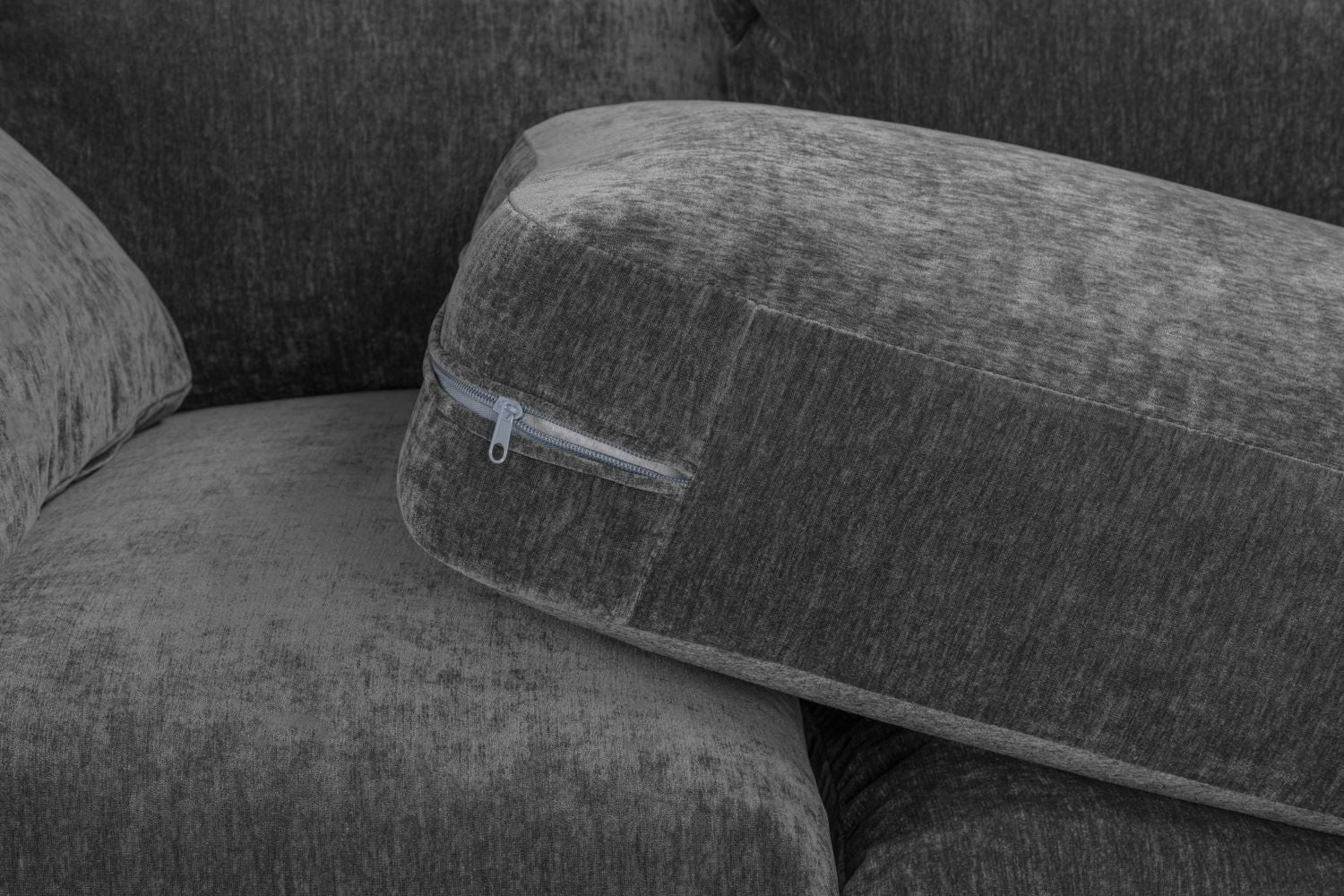 Grey Fabric Large Scatter Back Corner Sofa Group - Image 7