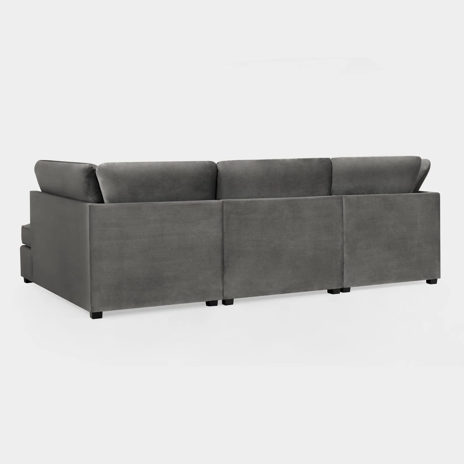 Grey Fabric U Shaped Fullback Corner Group Sofa - Image 3