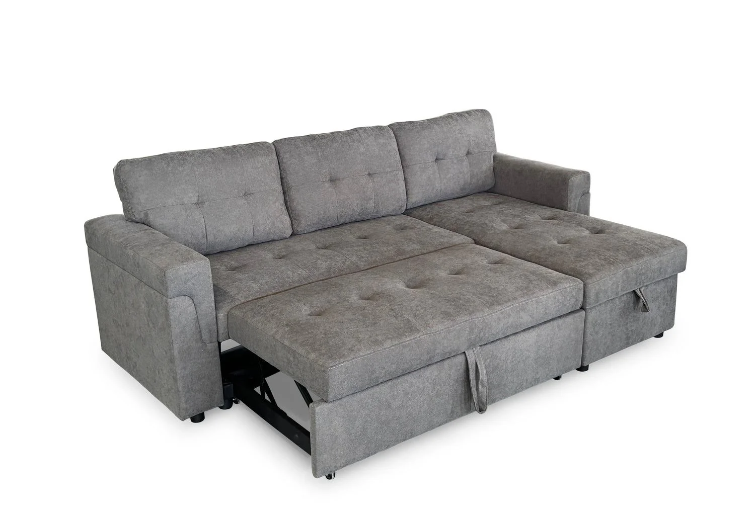 Grey Fabric Universal Corner Sofabed - Image 5