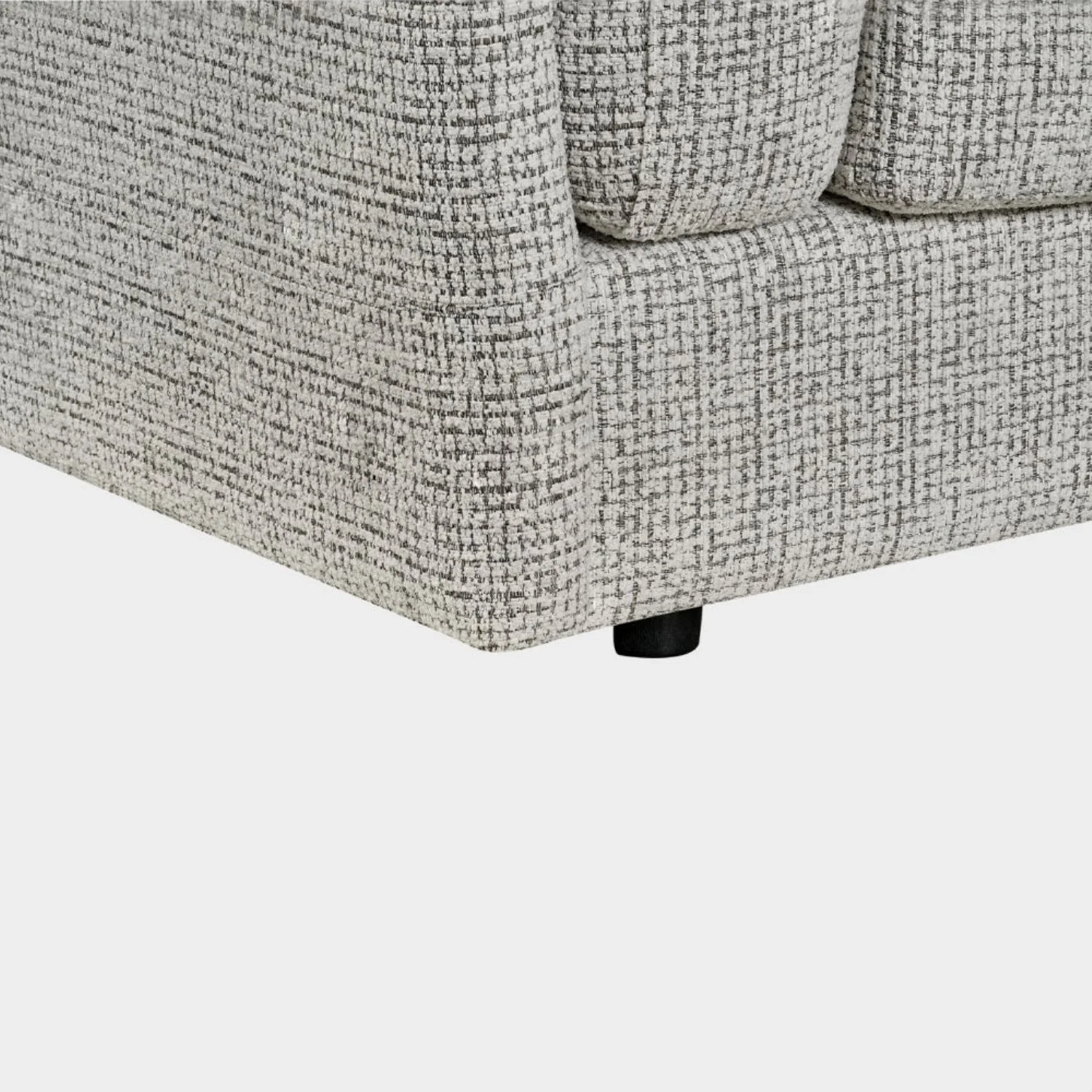 Grey Textured Fabric 3 Seater Sofa Laid Back Design - Image 6