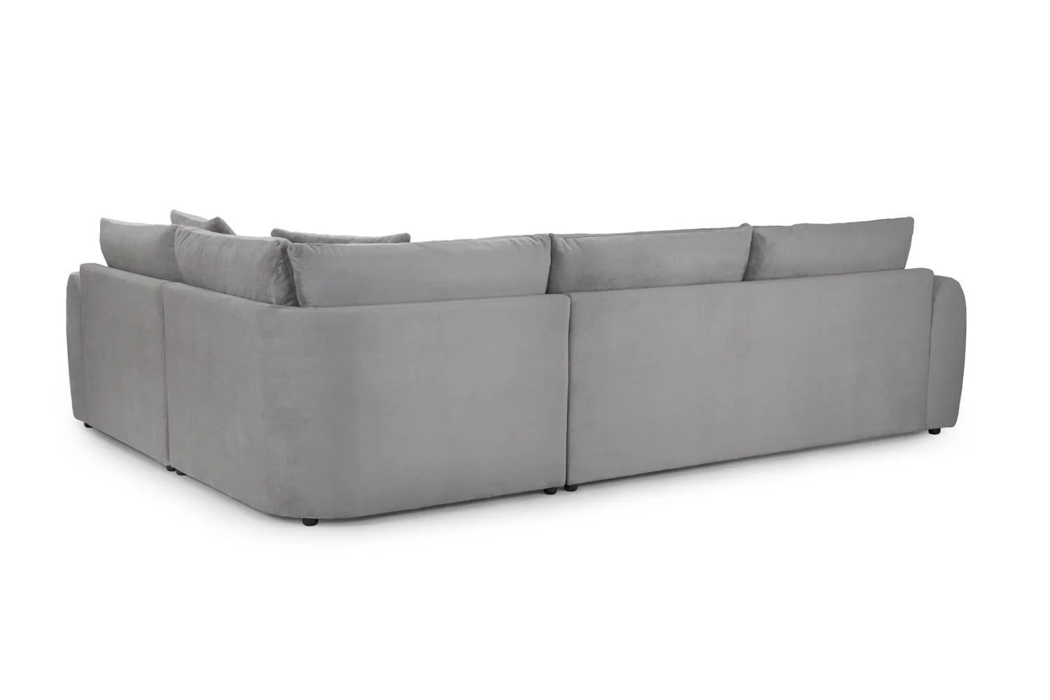 Grey Velvet Corner Group Sofa Right Hand Facing - Image 2