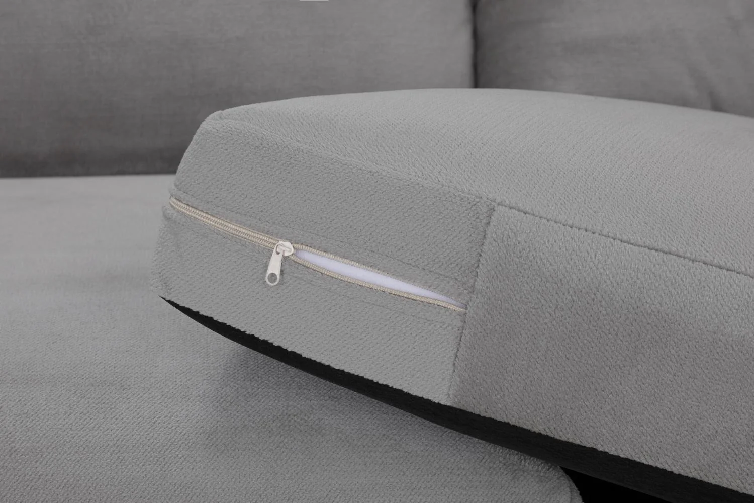 Grey Velvet Corner Group Sofa Right Hand Facing - Image 5