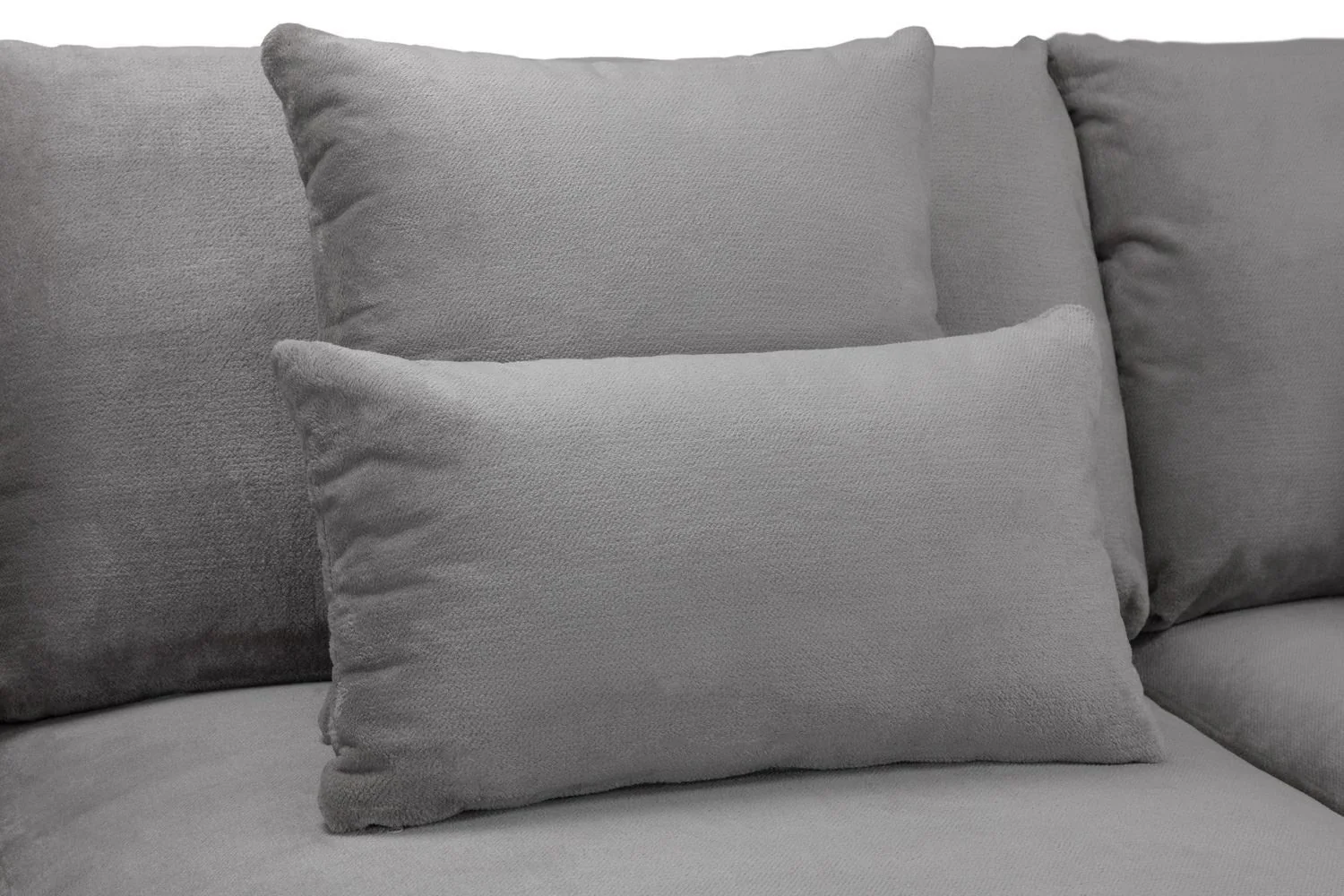 Grey Velvet Corner Group Sofa Right Hand Facing - Image 7