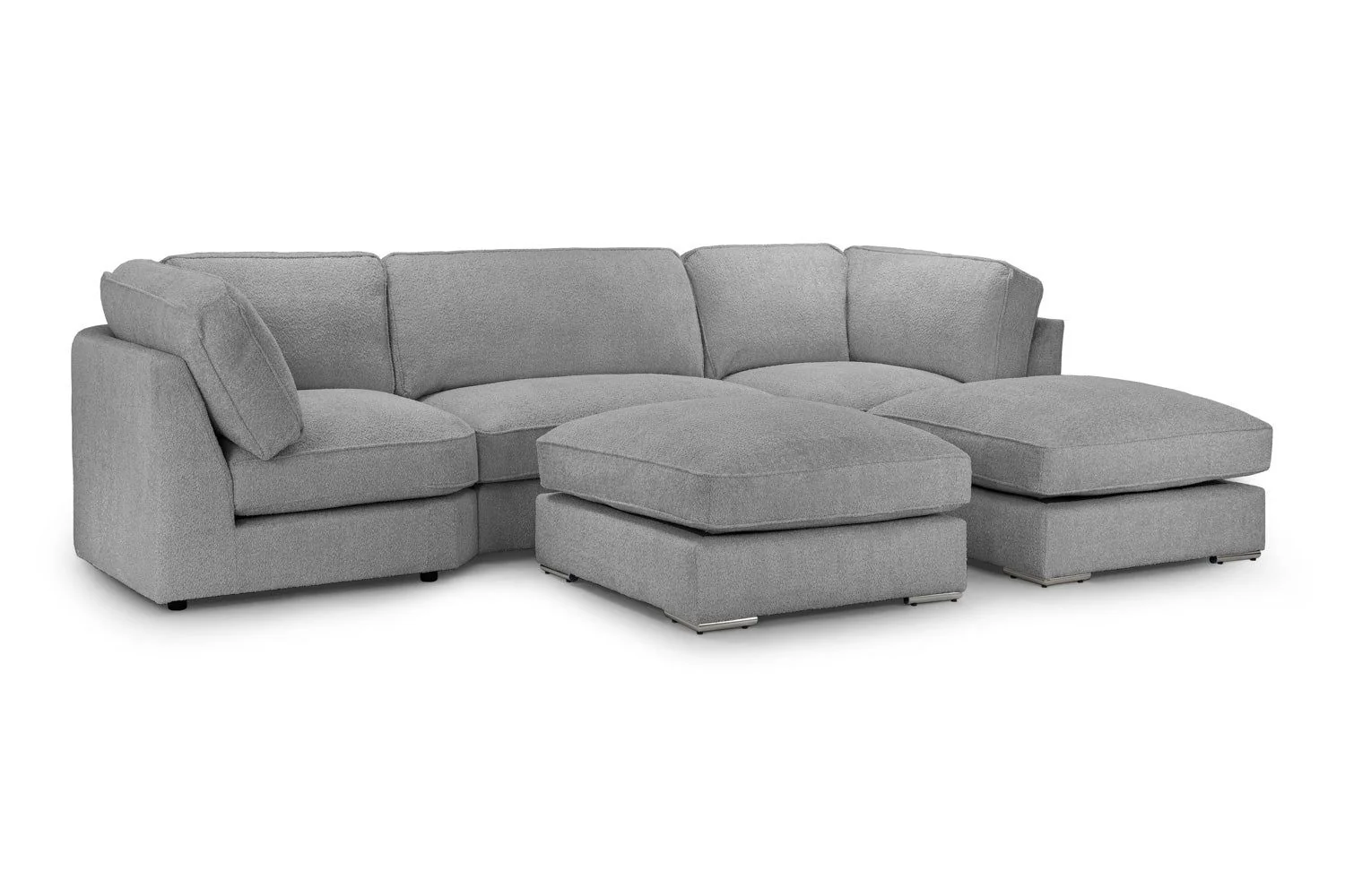 Inga Fullback Sofa Grey U Shape Corner - Image 2