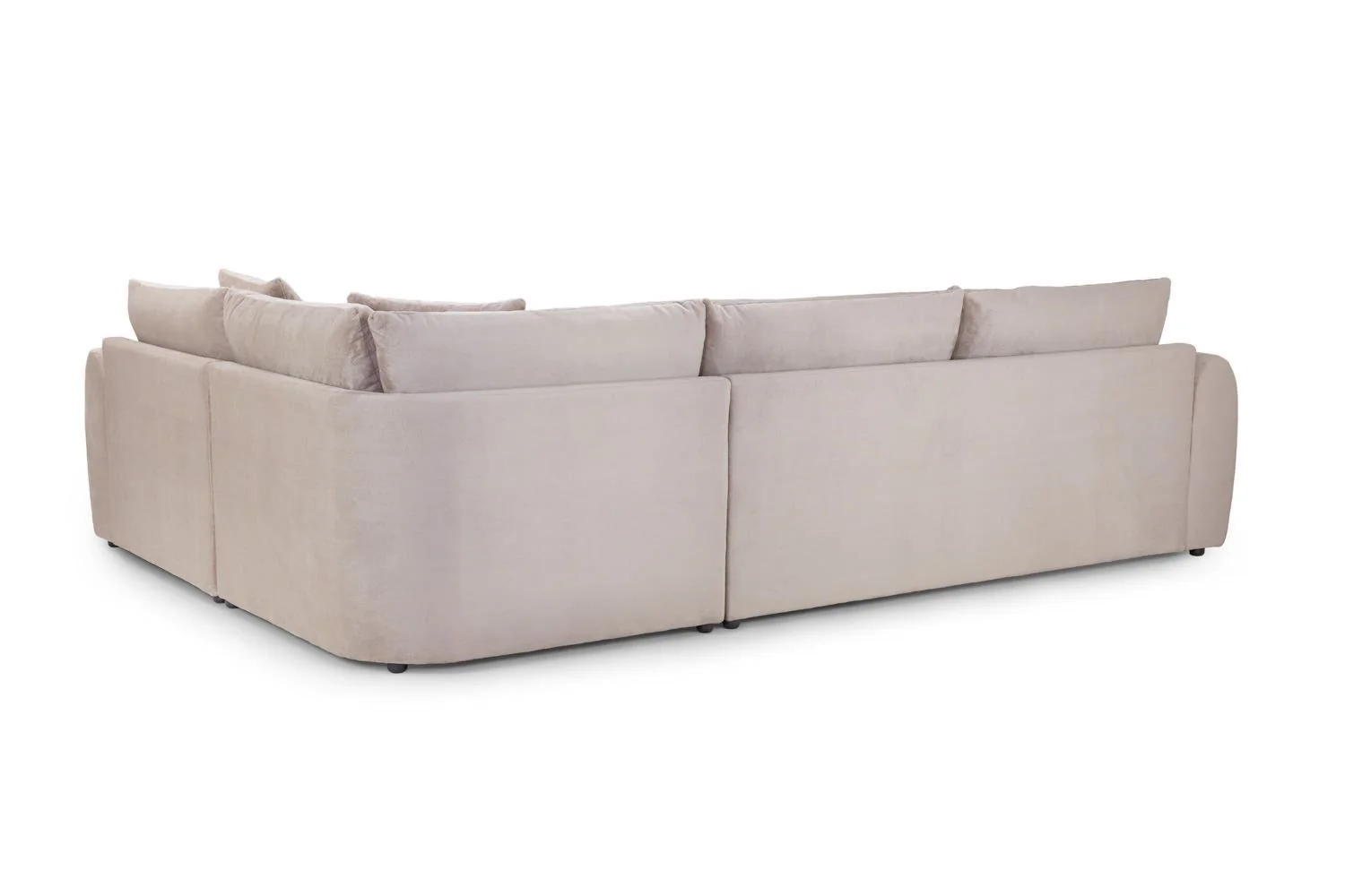 Mocha Chenille Fabric Right Hand Facing Corner Sofa - Image 2