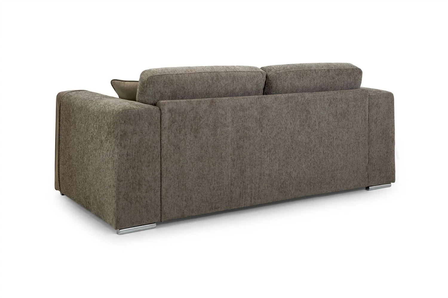 Mocha Chenille Fabric Standard Back 3 Seater Sofa - Image 2