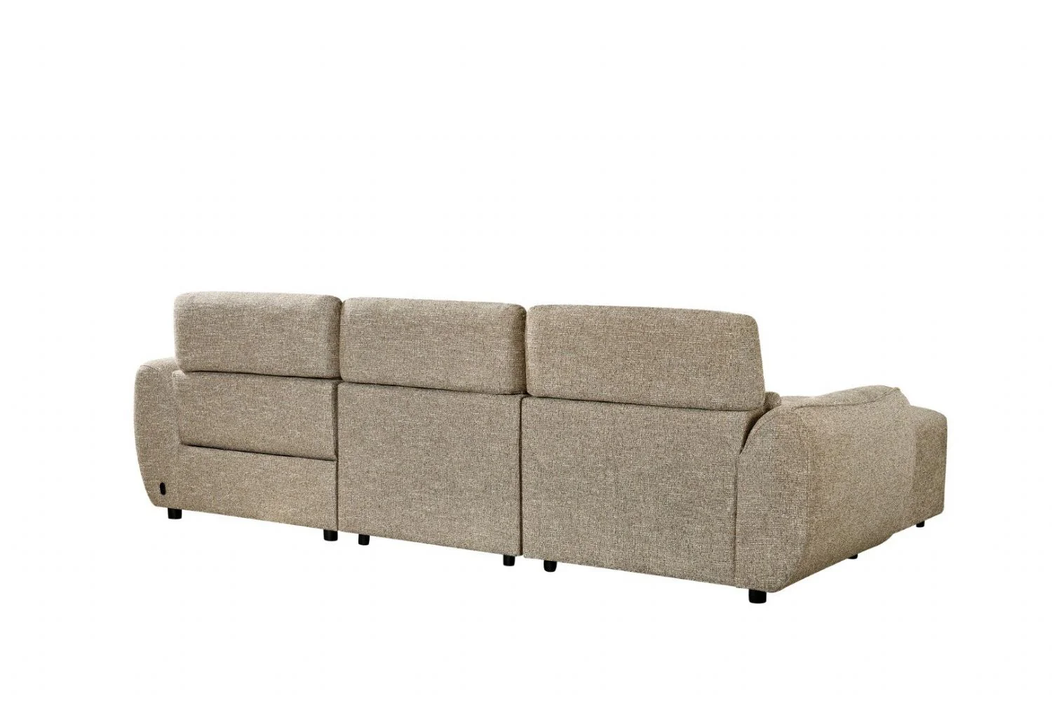 Mocha Fabric Electric Recliner Corner Sofa Right Hand Facing - Image 4