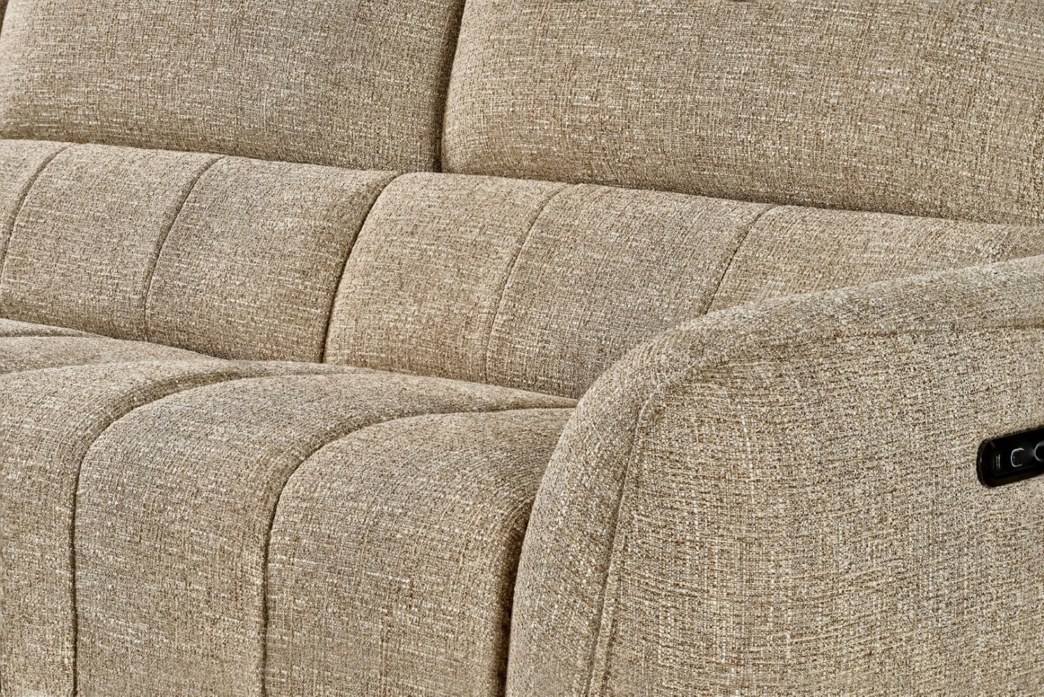 Mocha Fabric Electric Recliner Corner Sofa Right Hand Facing - Image 5