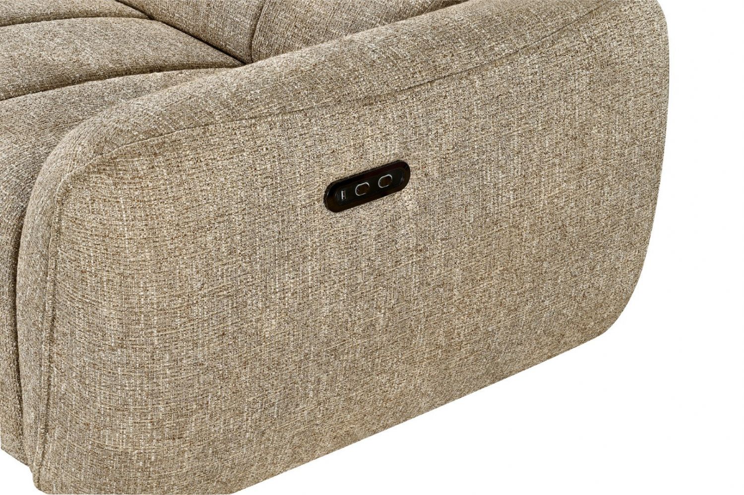 Mocha Fabric Electric Recliner Corner Sofa Right Hand Facing - Image 7
