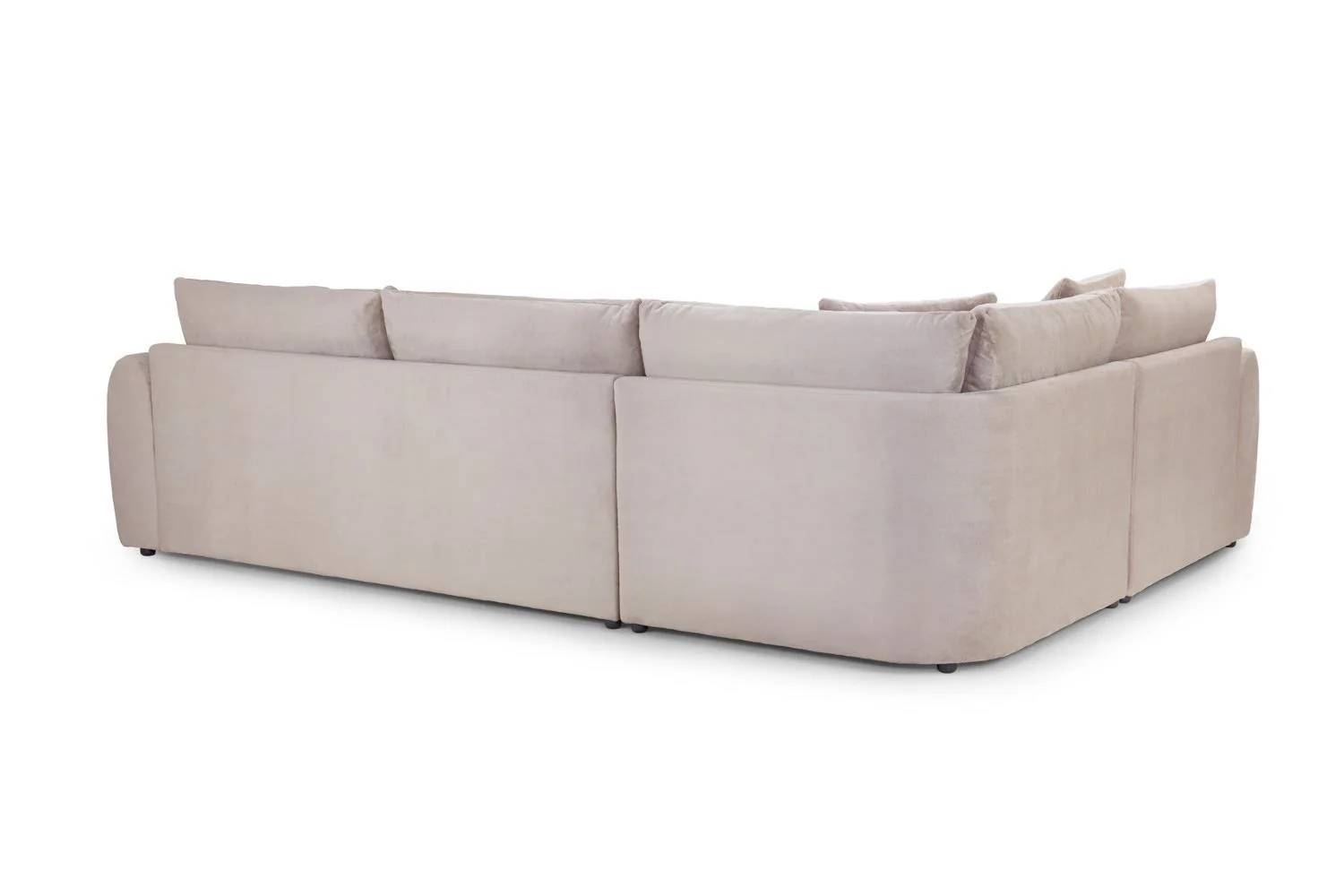 Mocha Velvet Large Corner Sofa Left Hand Facing - Image 2