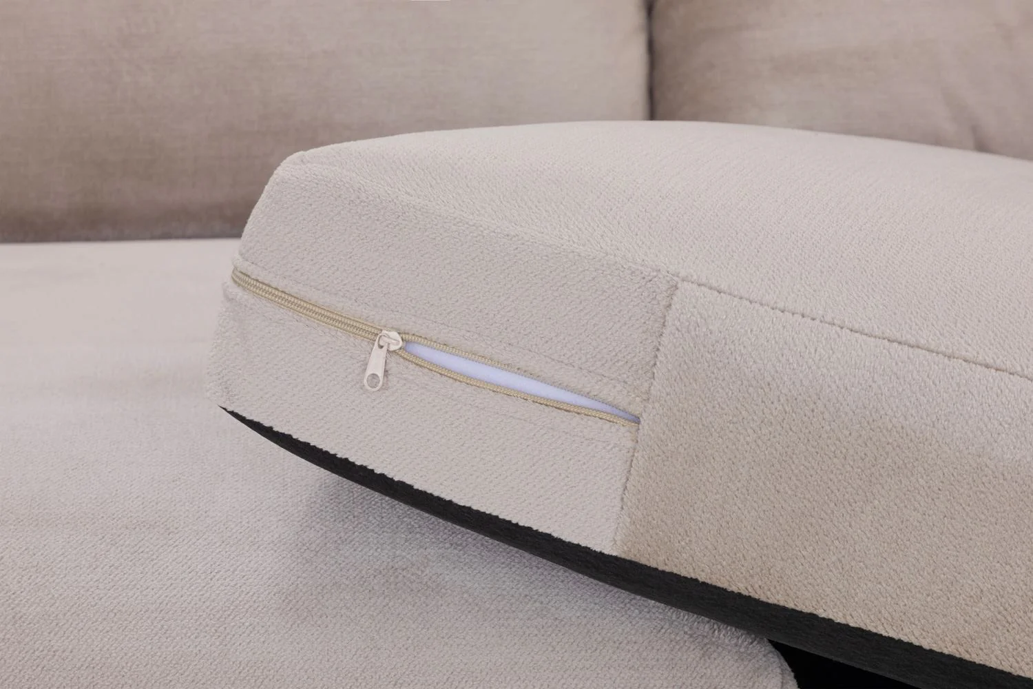 Mocha Velvet Large Corner Sofa Left Hand Facing - Image 5