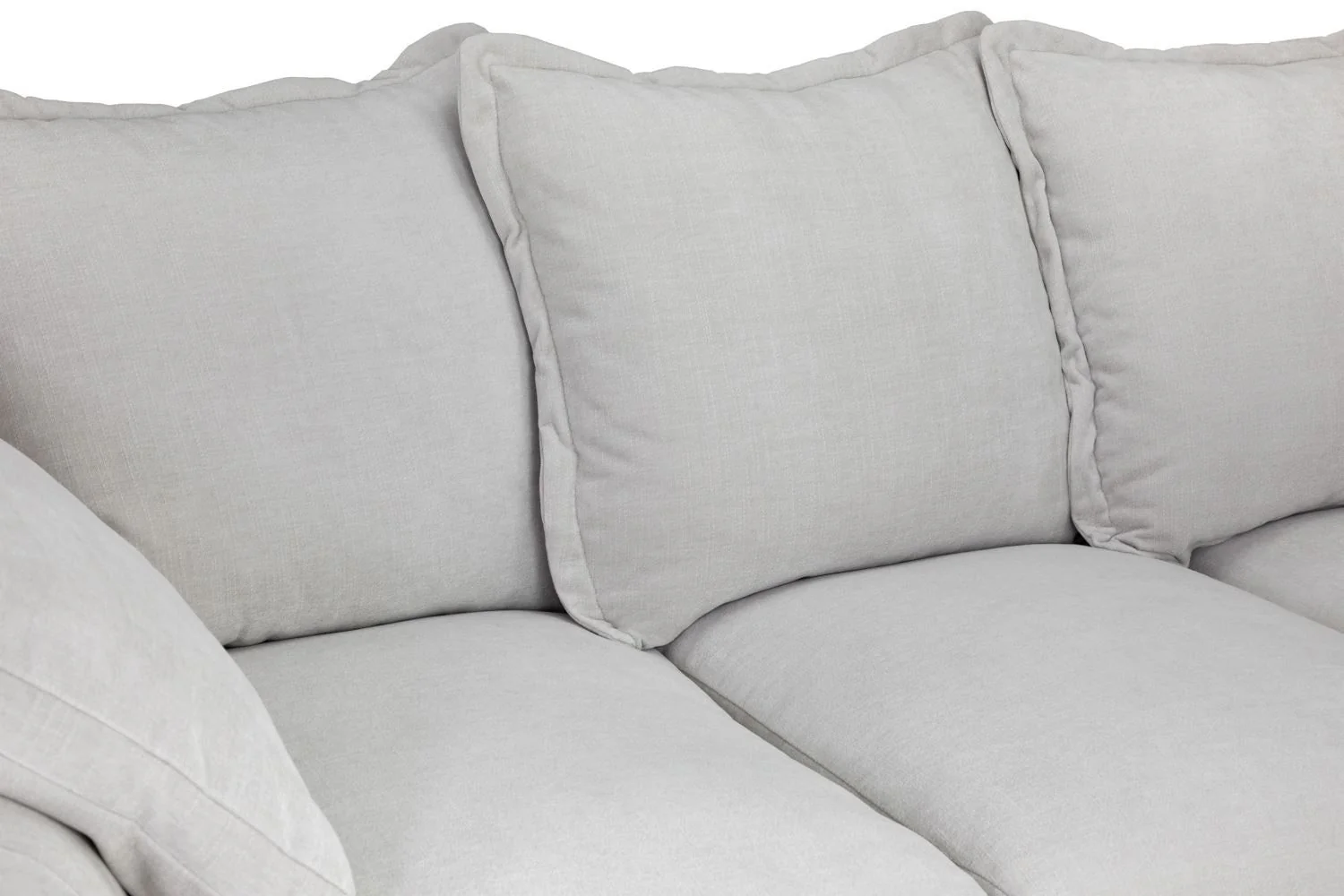 Natural Fabric Upholstery Large Corner Sofa - Image 5