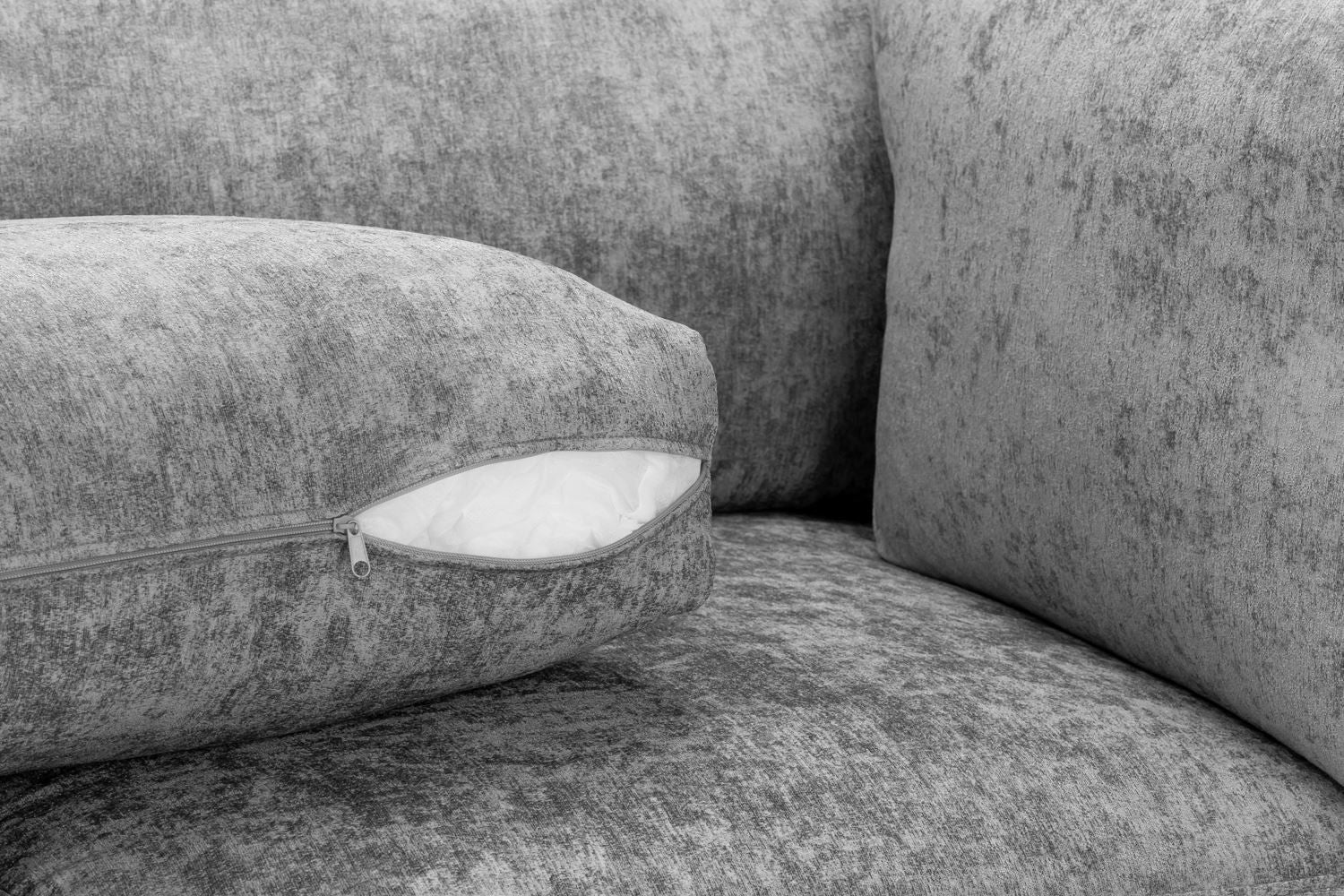 Platinum Fabric U Shape Pillow Back Large Corner Sofa - Image 14