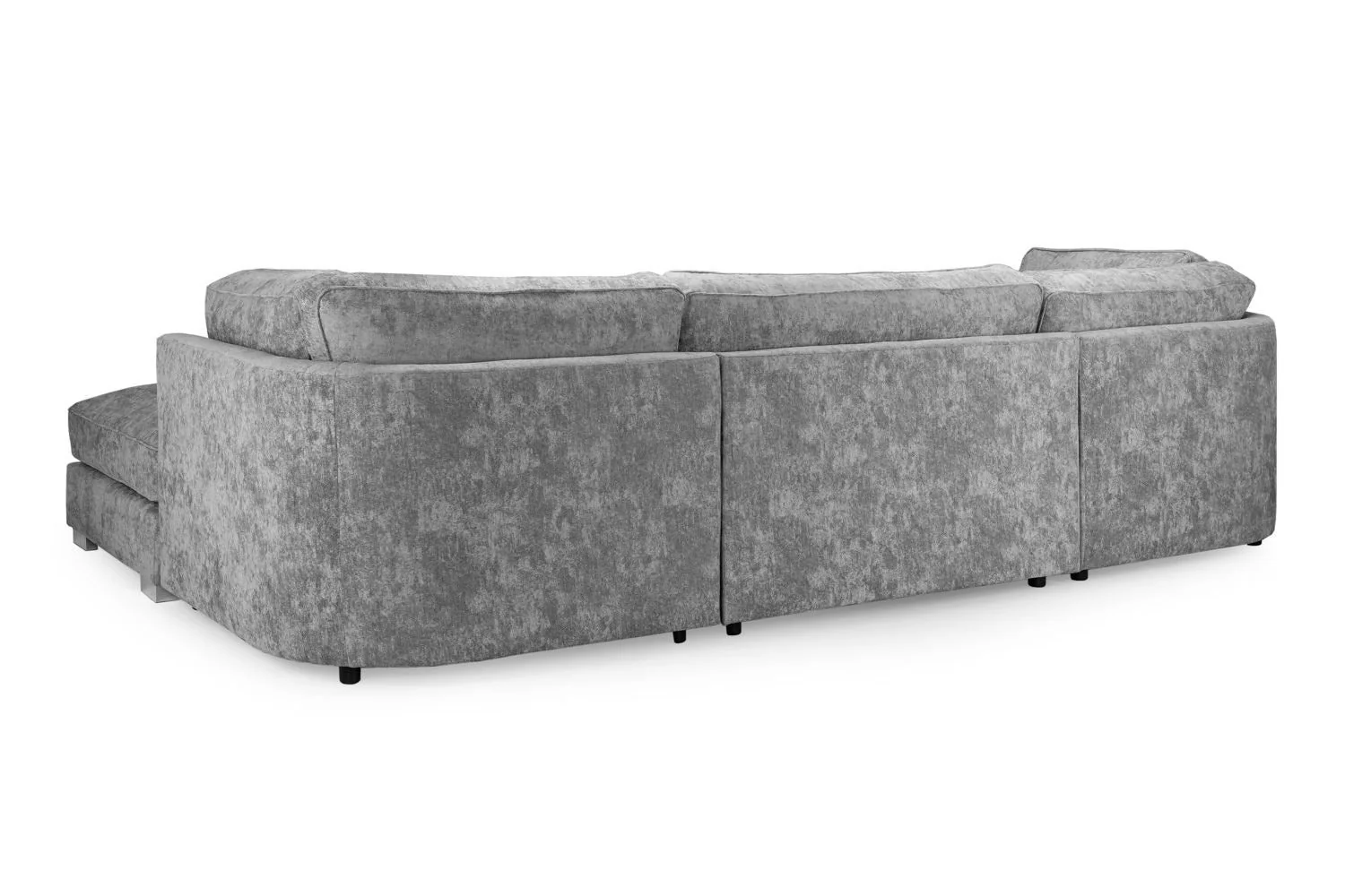 Platinum Fabric U Shape Pillow Back Large Corner Sofa - Image 3