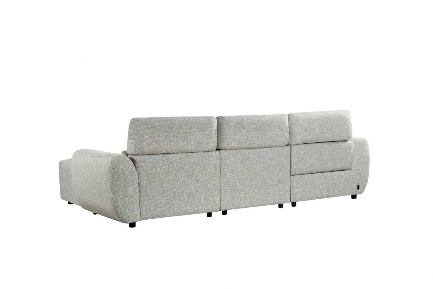 Silver Fabric Electric Recliner Corner Sofa Right Hand Sofa - Image 7