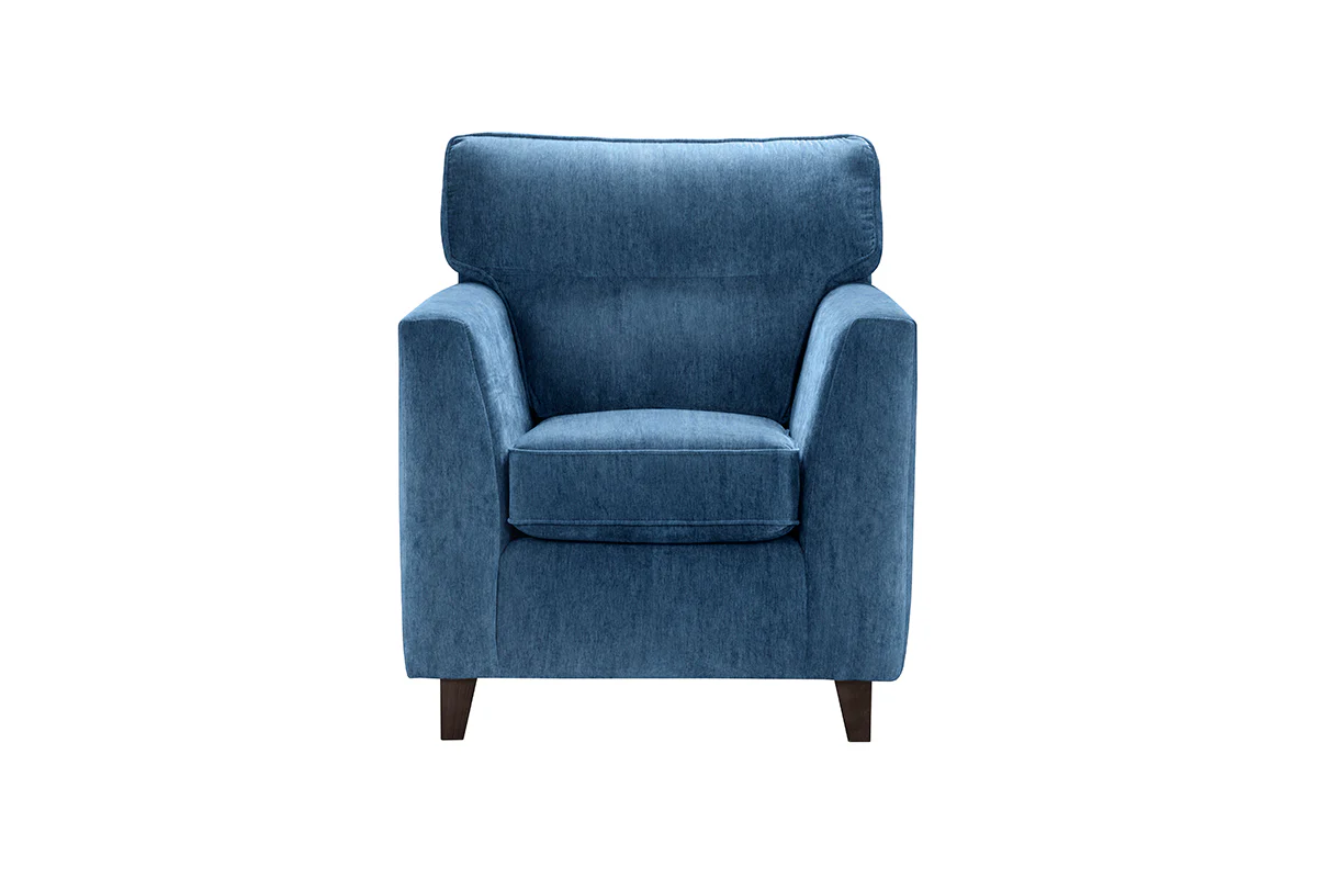 Skye Premium 3+1+1 Seater Sofa Suite With Mahogany High Feet - Image 5
