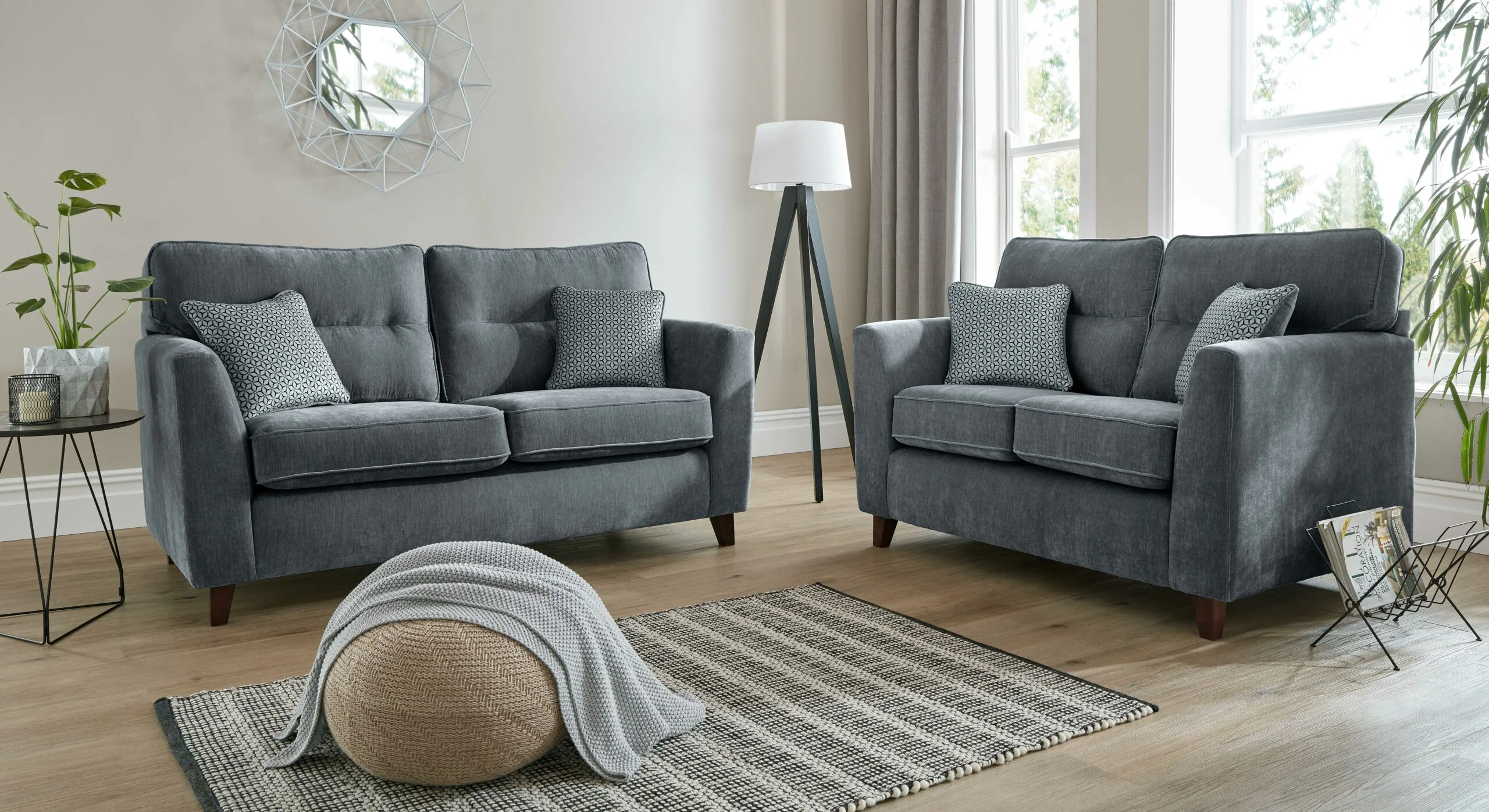 Skye Premium Fabric Mahogany High Feet Sofas For Elderly - Image 12