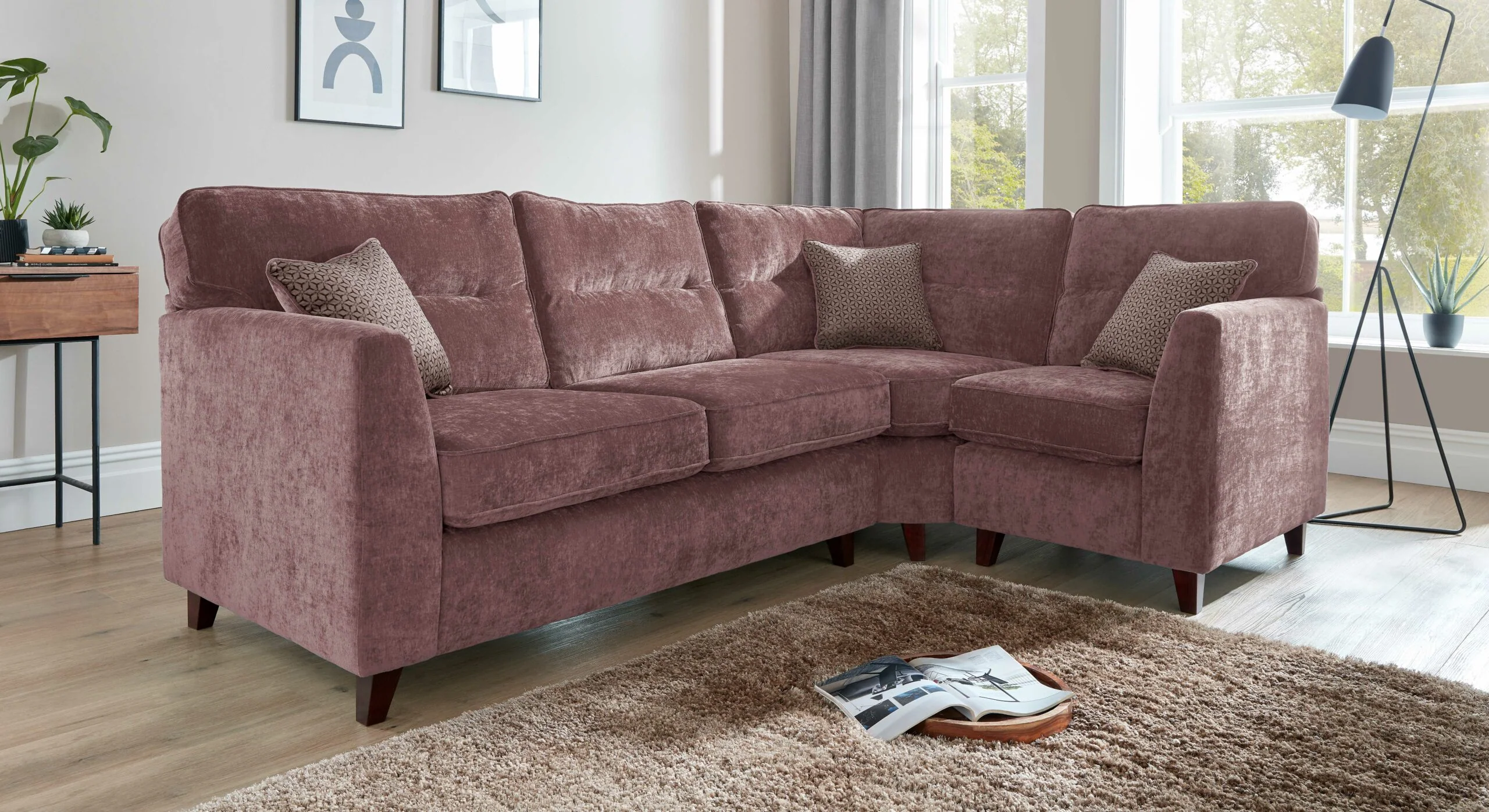 Skye Premium Fabric Mahogany High Feet Sofas For Elderly - Image 25