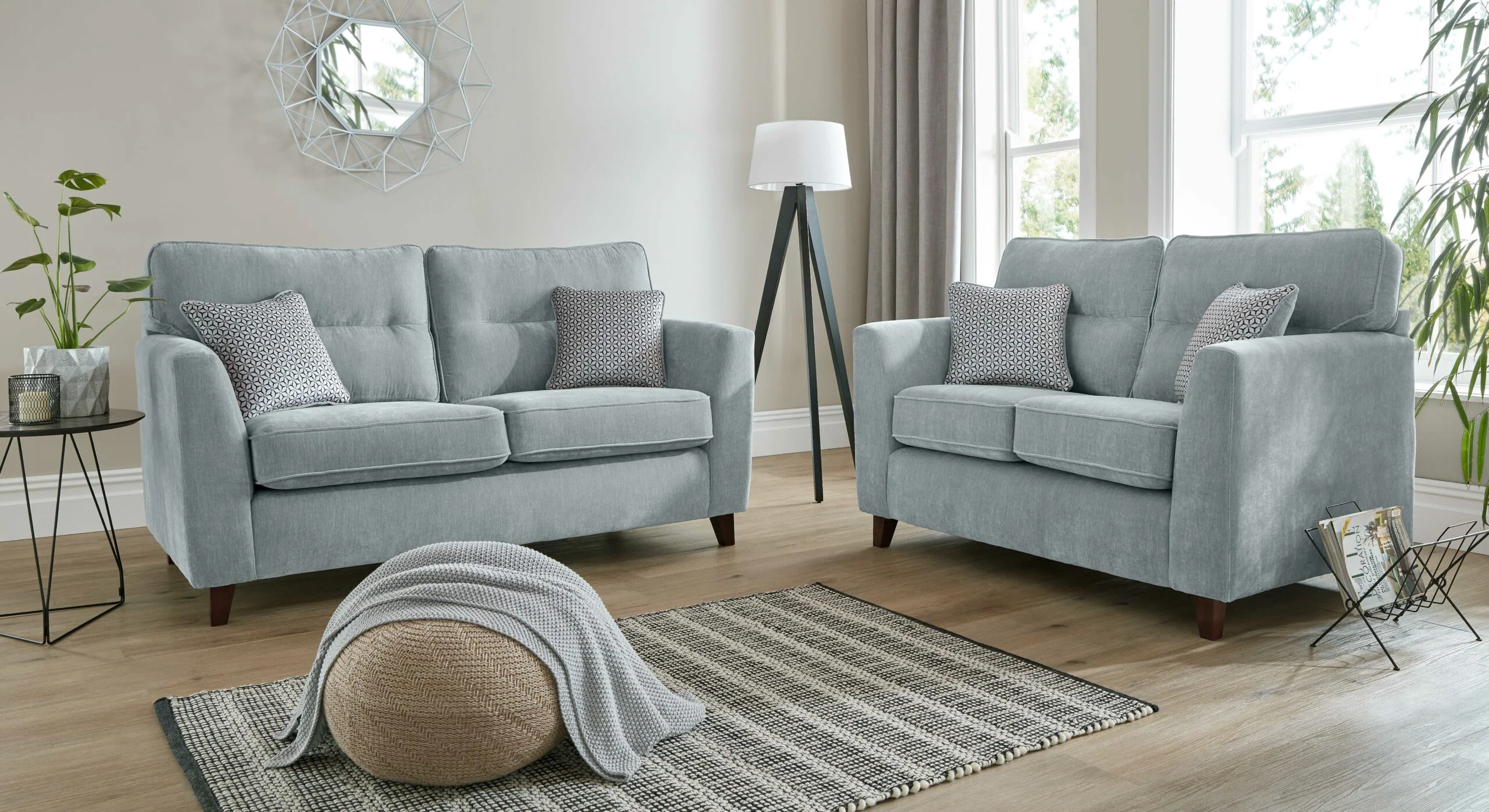 Skye Premium Fabric Mahogany High Feet Sofas For Elderly - Image 9