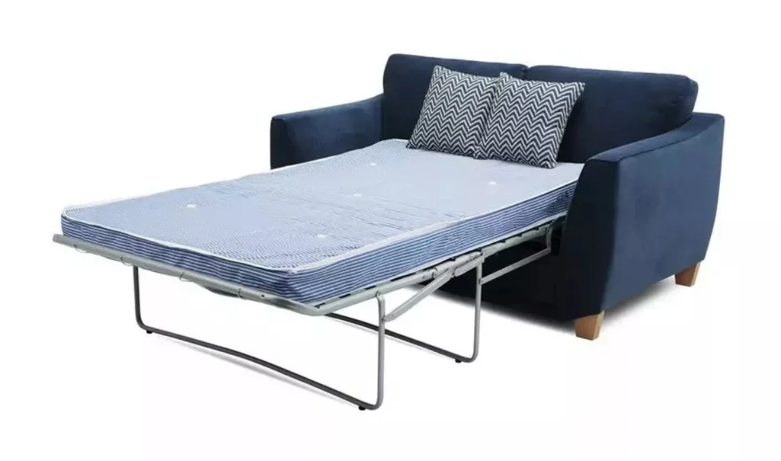 Sofia Bespoke Sofabed In Smooth Flush Grey Real Fabric Sofas For Elderly - Image 4