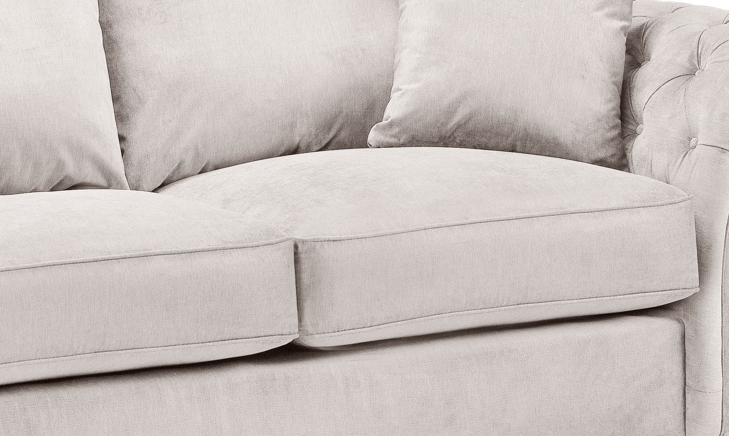 Stone Fabric Left Hand Facing Fullback Corner Sofa - Image 5